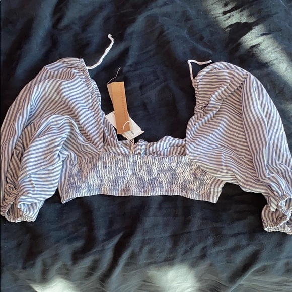 Striped tie crop top - Picture 4 of 4